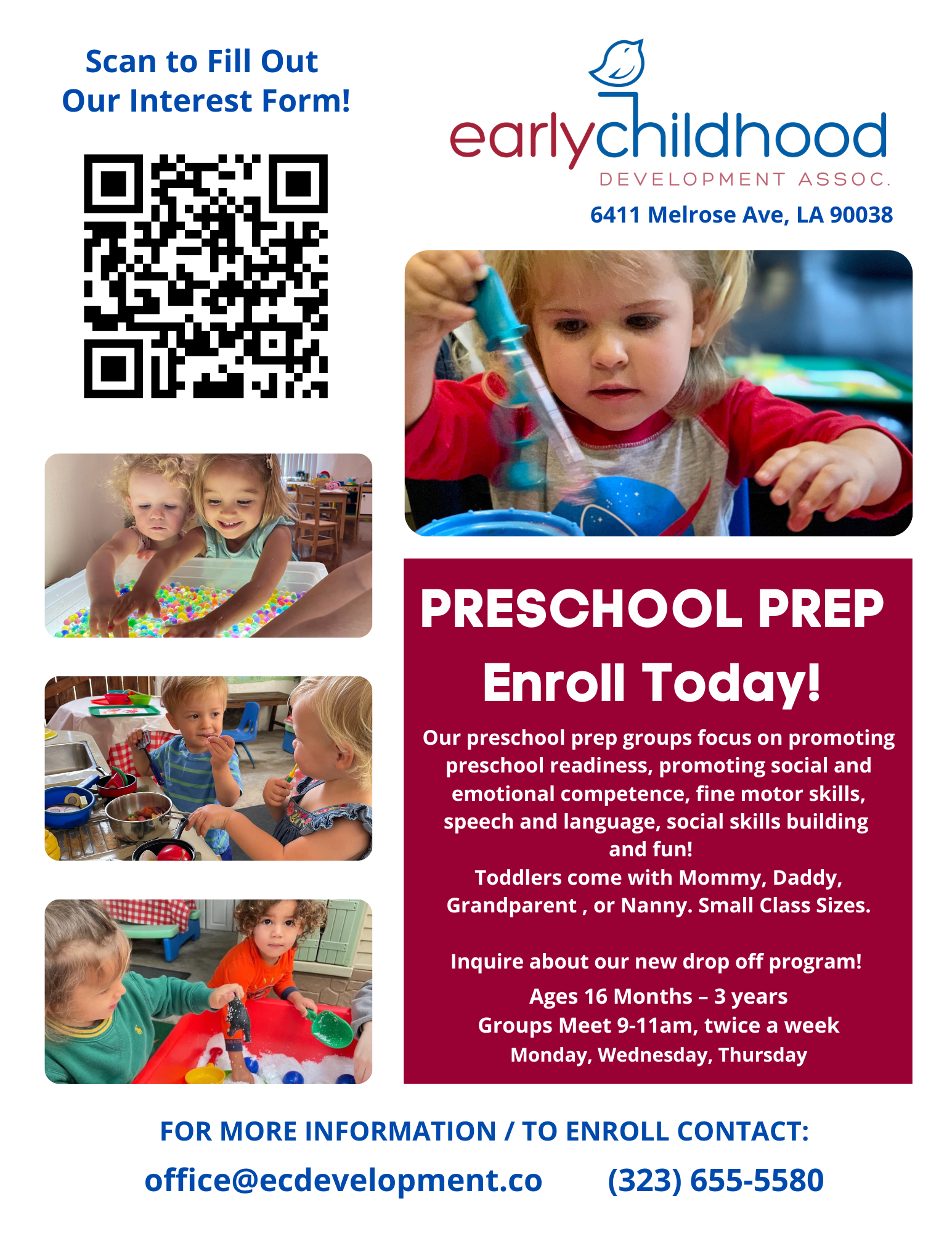 ECD Preschool Prep! Enroll Today!